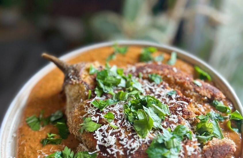 Auberginen-Schnitzel