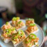Garnelen-Tatar auf Knusperreis
